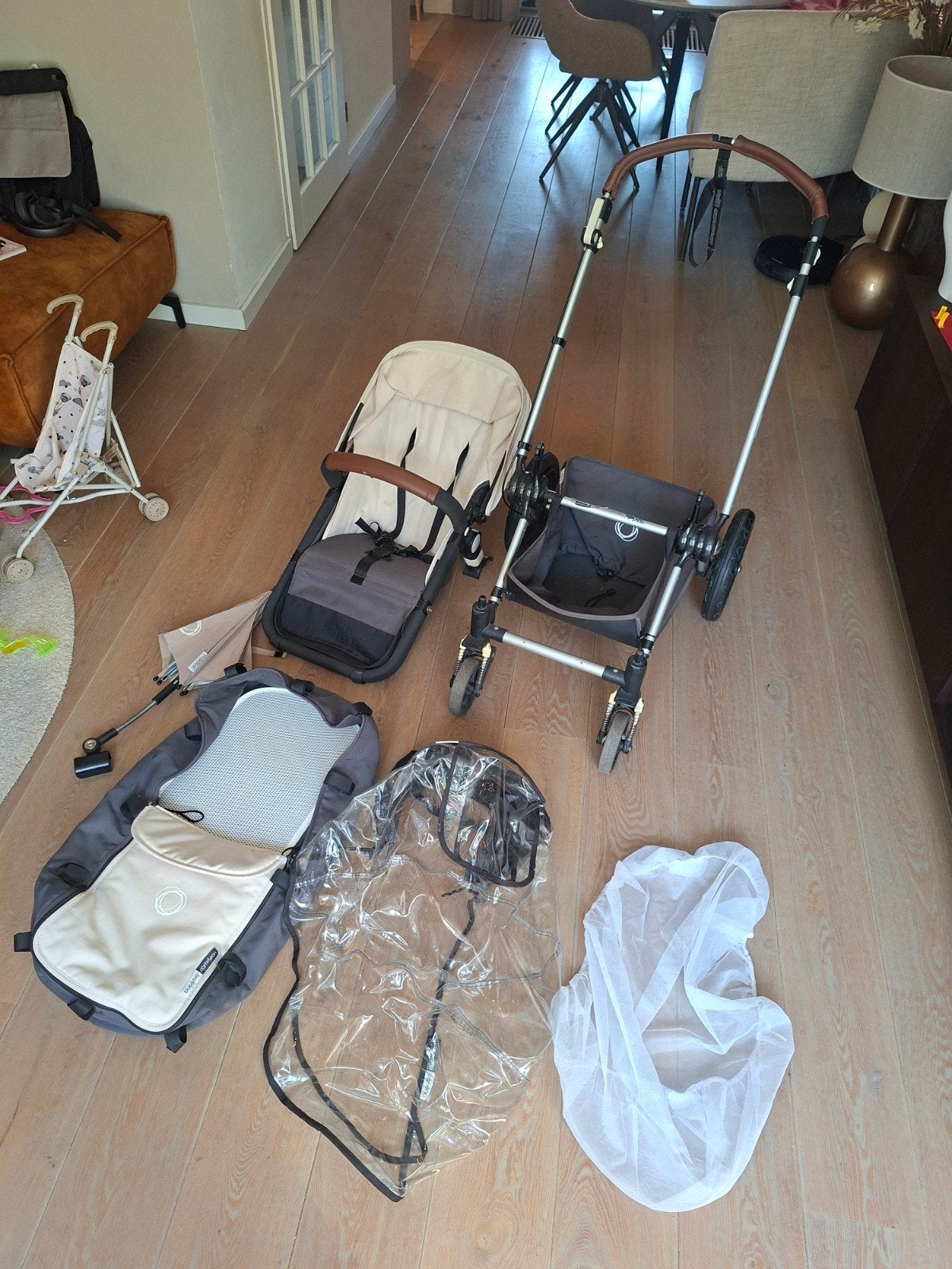 Bugaboo Cameleon compleet + reiswieg, parasol, regenhoes, Ophalen, Gebruikt, Bugaboo, Met reiswieg