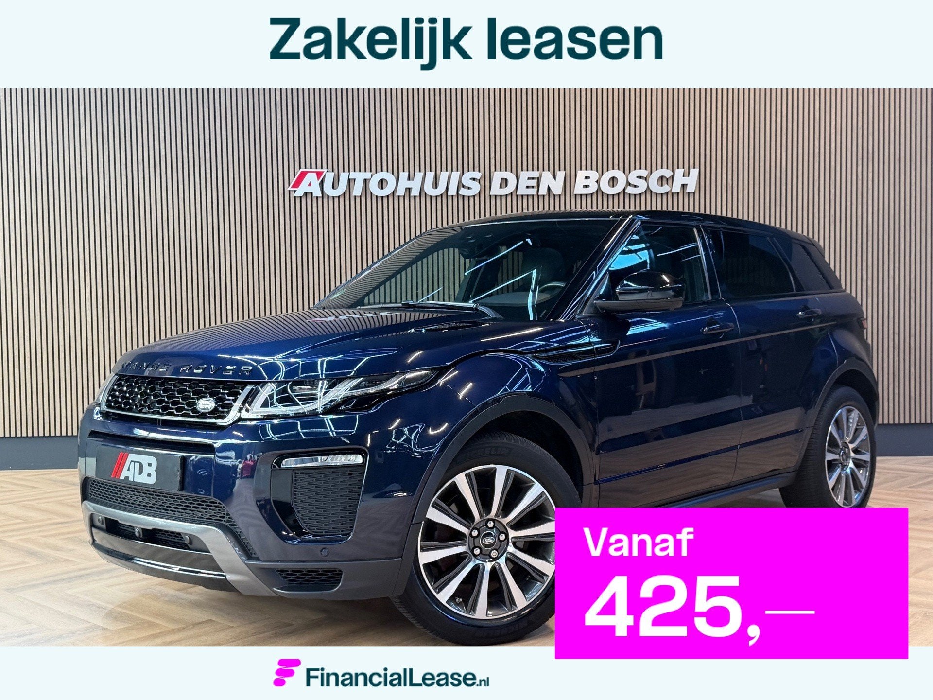 Land Rover Range Rover Evoque 2.0 Si4 HSE Dynamic - Pano, 4 cilinders, Blauw, Leder, Bedrijf