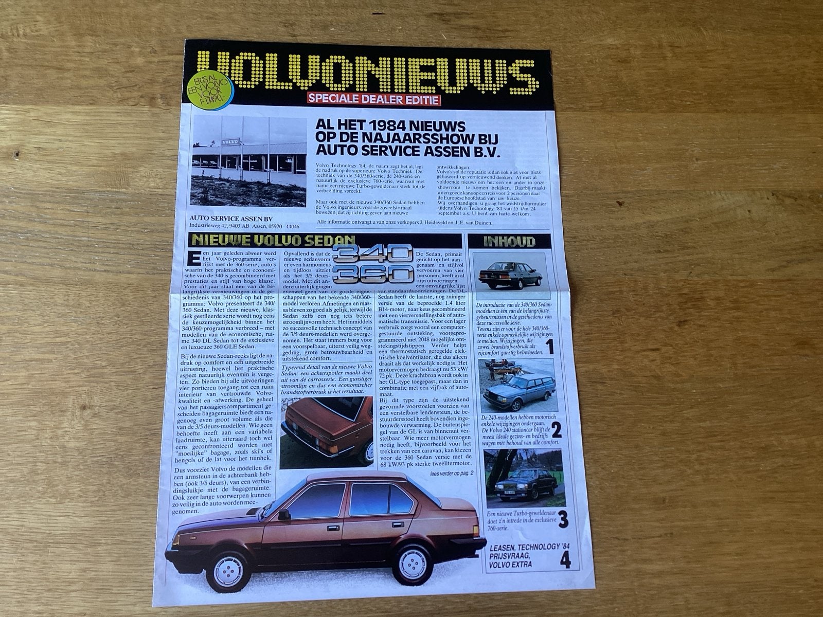 Volvonieuws Assen Speciale Dealer Editie 1984, Ophalen of Verzenden, Zo goed als nieuw, Volvo
