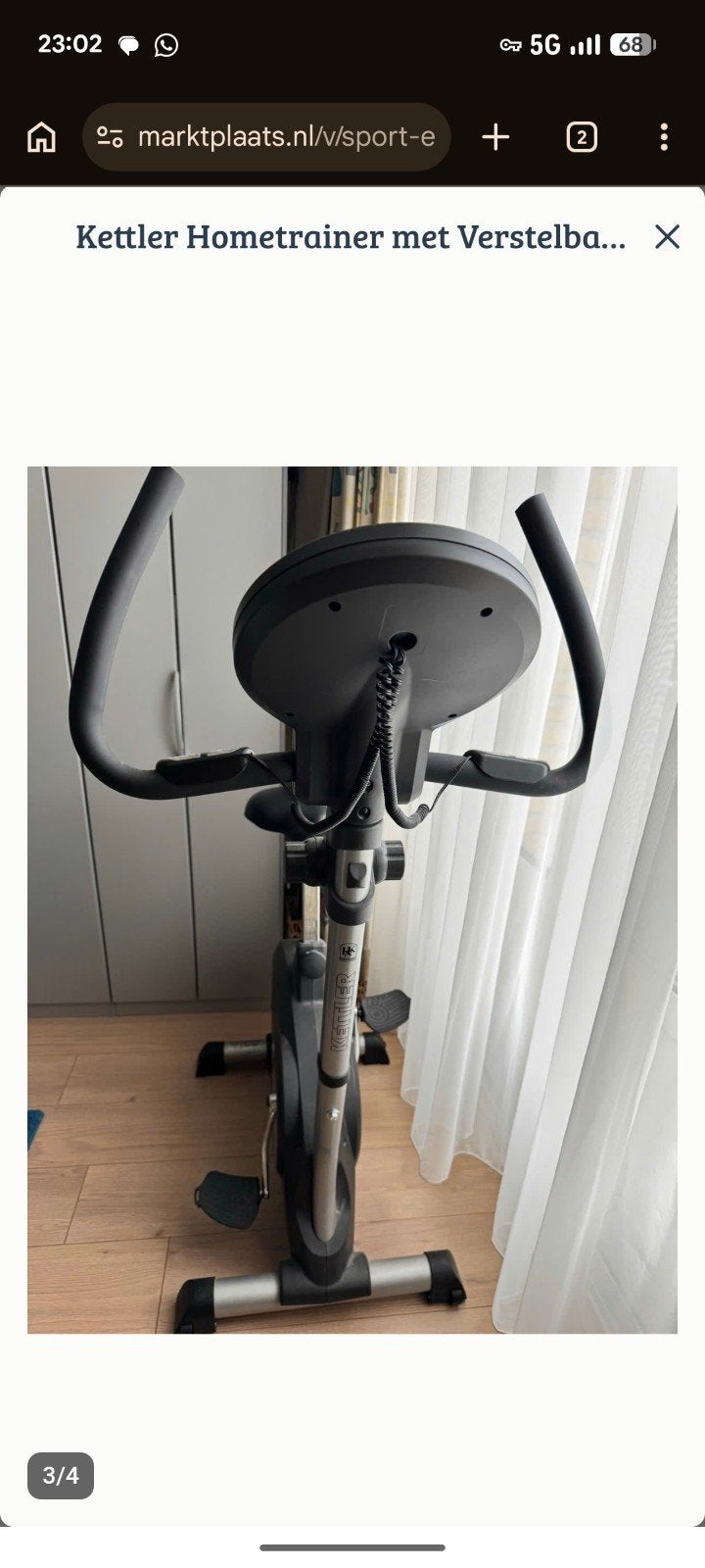 Kettler Hometrainer met Verstelbaar Zadel en Display, Ophalen, Gebruikt, Kettler International GmbH, Hauptstraße 28, 59192 Bergkamen, Duitsland