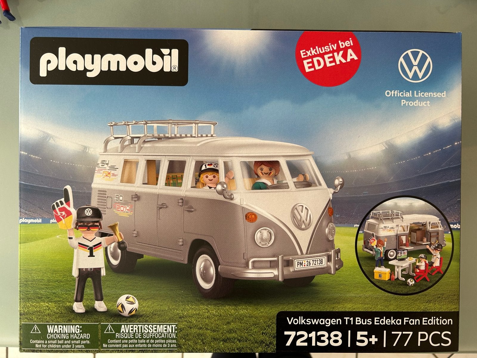 Playmobil 72138 VW T1 Bus Edeka Fan Edition 72138 Nieuw, Ophalen of Verzenden, Nieuw