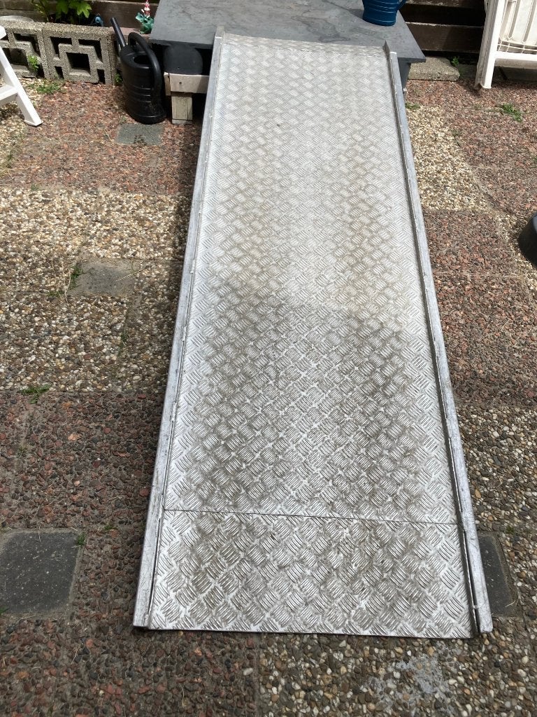 aluminium oprijplaat, Ophalen, Gebruikt