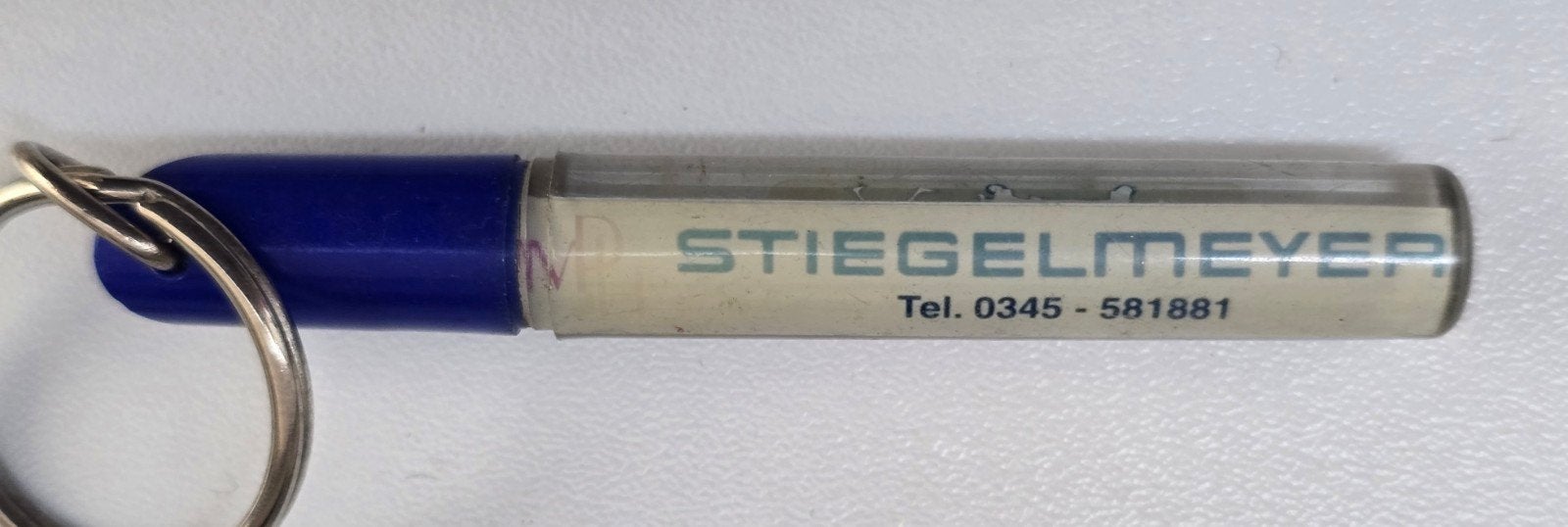 Sleutelhanger Stiegelmeyer met bewegend beeld, Ophalen of Verzenden, Gebruikt, Overige typen