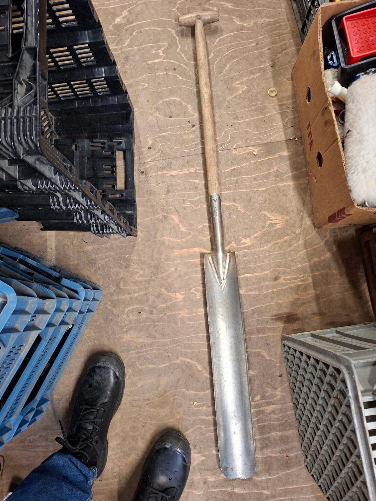 Tk nette Rvs Sneeboer smalle drainage schep schop., Ophalen, Schop