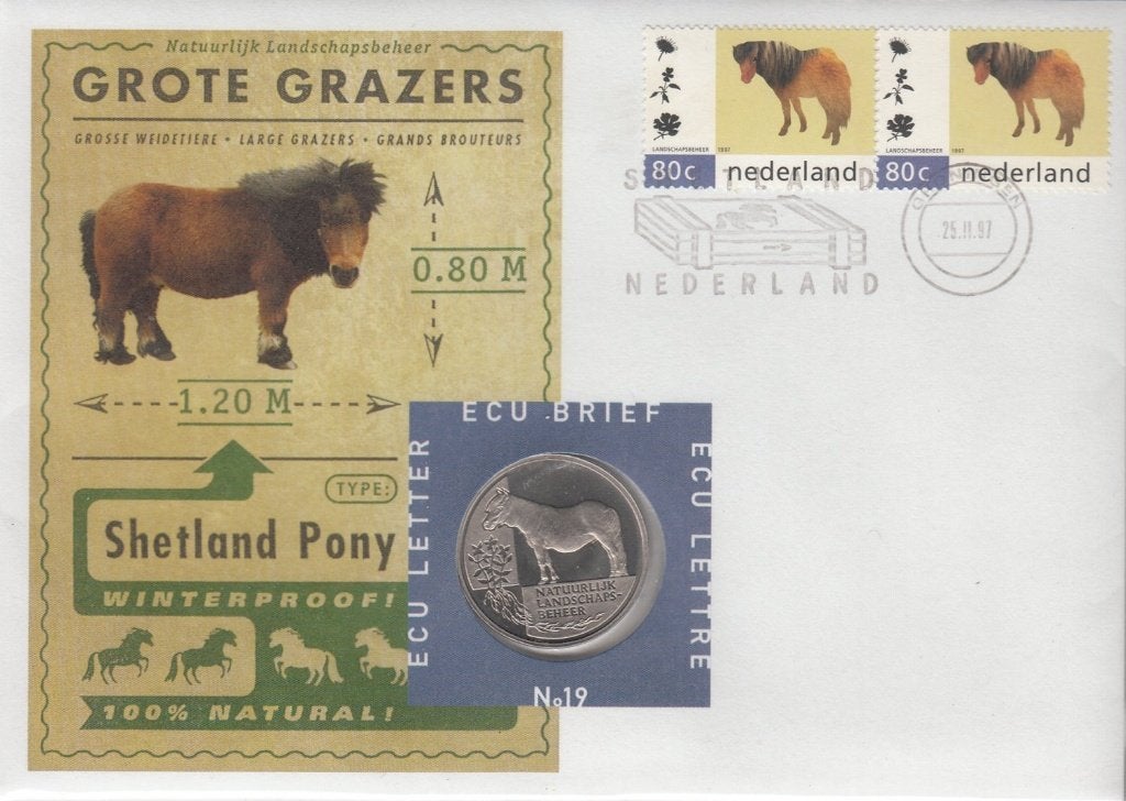 Nederland ECU brief No. 19 Natuurlijk Landschapsbeheer 1997, Ophalen of Verzenden, Overige materialen, Nederland