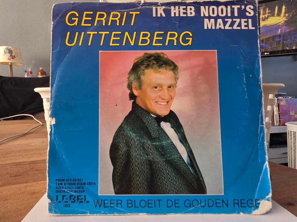 7" Single Gerrit Uittenberg - Ik Heb Nooit's Mazzel / Weer B, Cd's en Dvd's, Vinyl Singles, Gebruikt, 7 inch, Ophalen of Verzenden