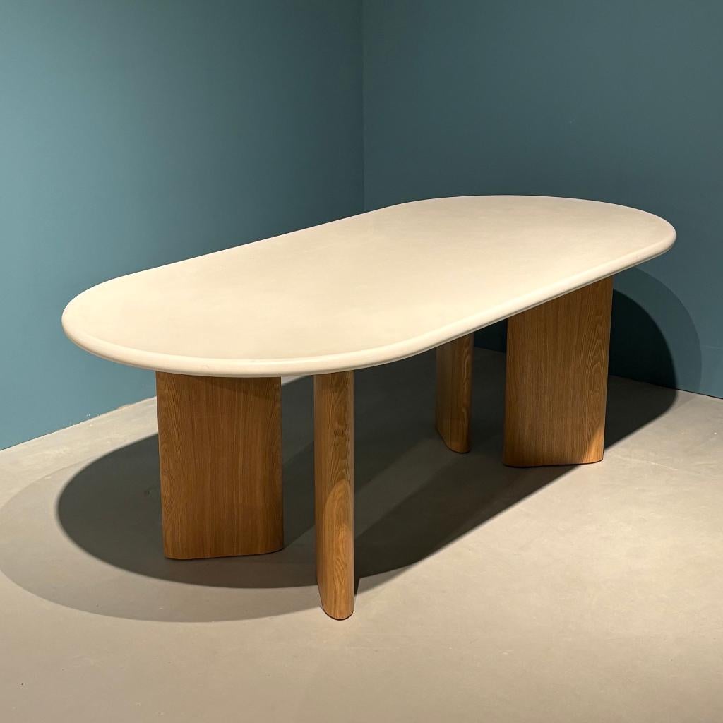 Eetkamertafel japandi 220x100cm, Ophalen, Japandi, 50 tot 100 cm, Vijf personen of meer