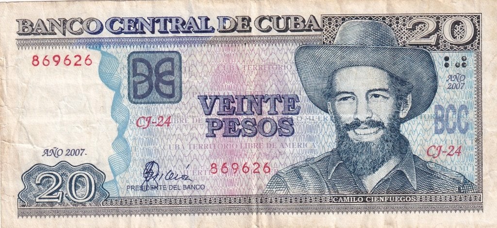 Cuba 20 pesos 2007, Postzegels en Munten, Bankbiljetten | Amerika, Verzenden, Midden-Amerika, Los biljet