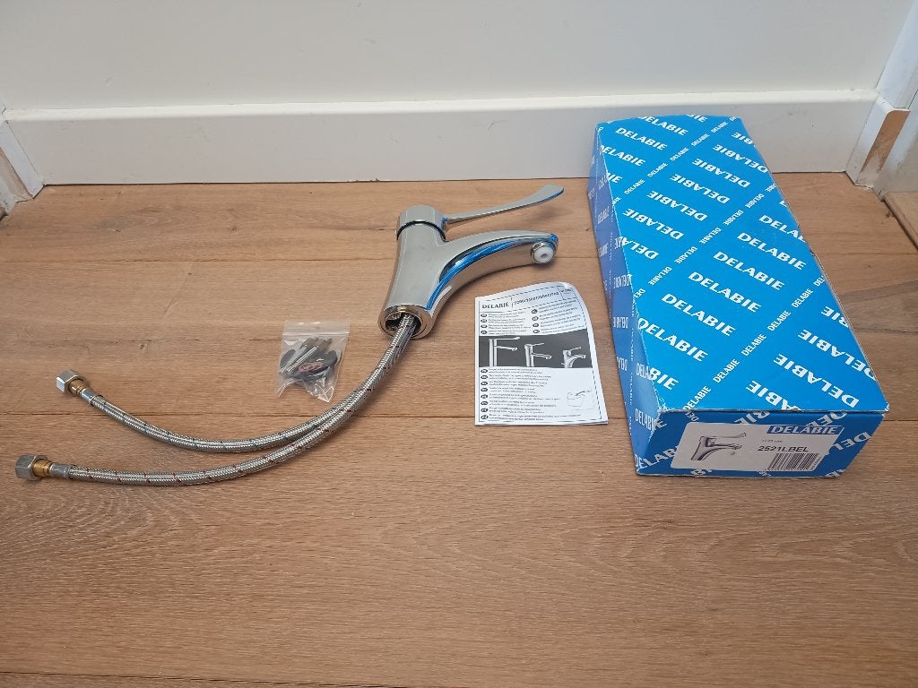 Mechanische Wastafelmengkraan - Delabie - Verchroomd - NIEUW, Doe-het-zelf en Verbouw, Verzenden, Nieuw, Chroom, Kraan