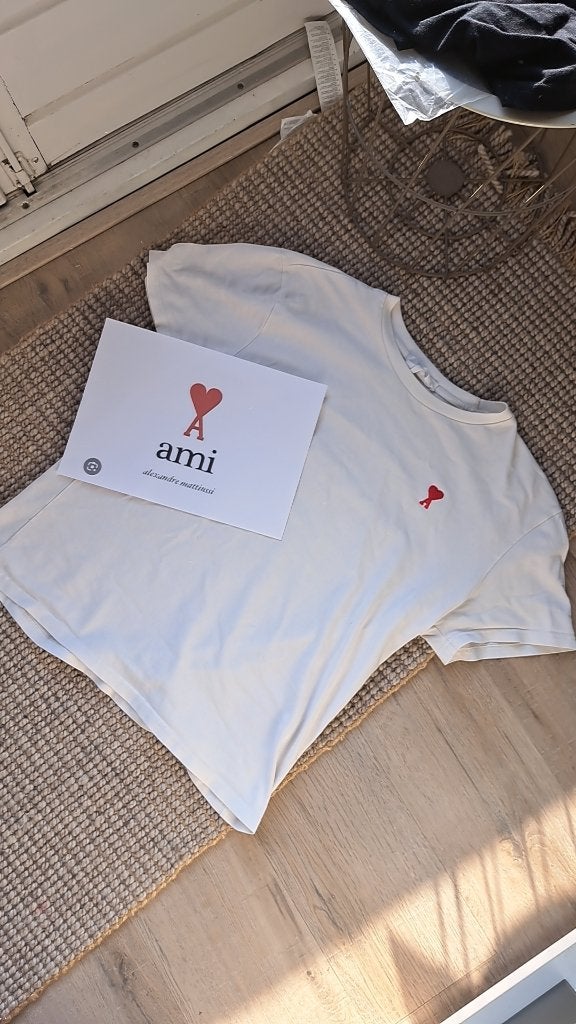 Ami paris t-shirt, Ami Paris, Wit, Ophalen of Verzenden, Gedragen