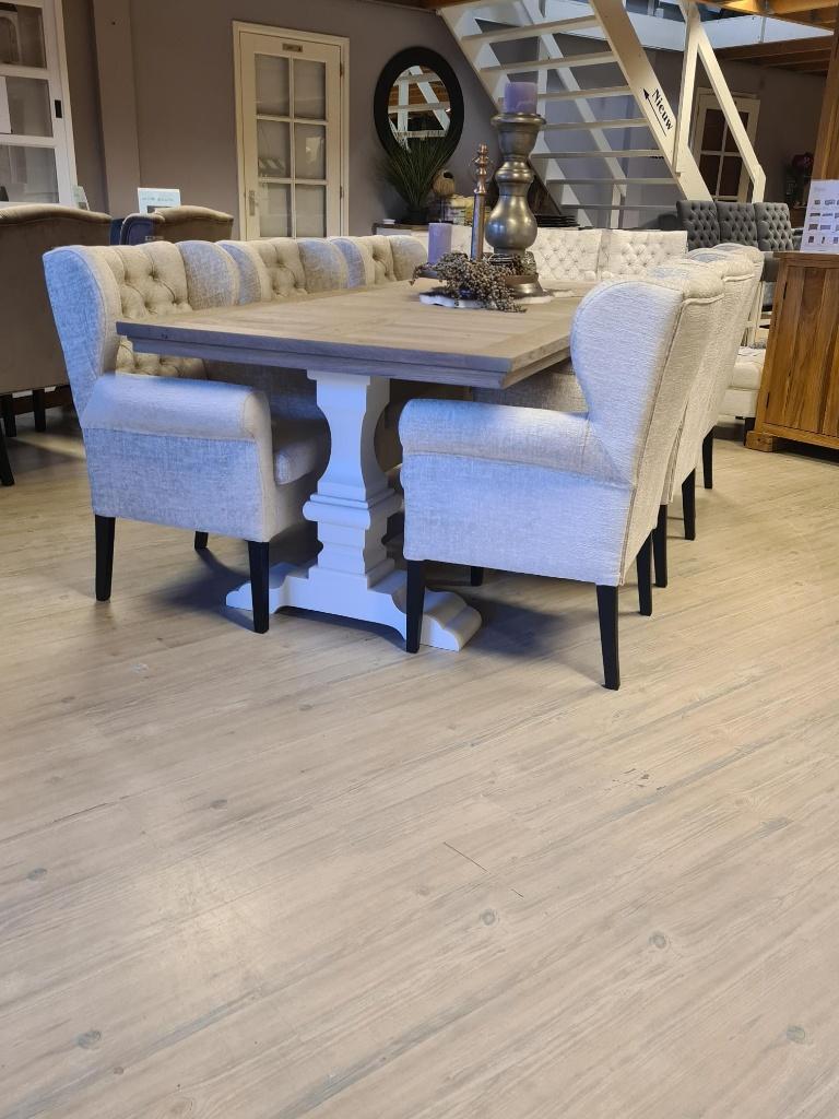 *ACTIE* Landelijke Eetkamerstoel Roman Stel Zelf Samen (7), Huis en Inrichting, Stoelen, Overige kleuren, Landelijke eetkamerstoelen stoelen capiton stof velvet velours