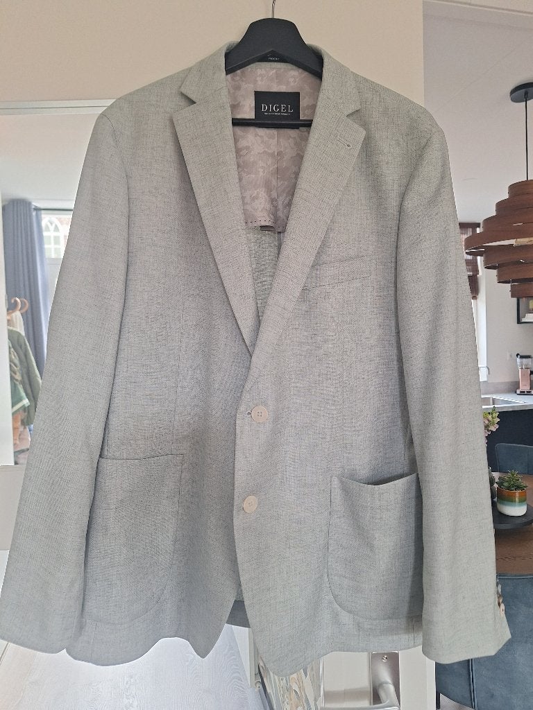 Mooi licht groen stretch colbert maat 27 heren met overhemd, Digel, Nieuw, Overige maten, Ophalen of Verzenden