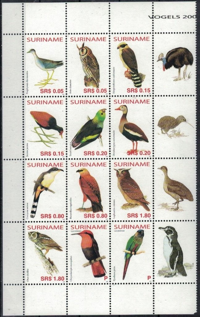 B816 Suriname 1341/52 postfris Vogels, Verzenden, Postfris
