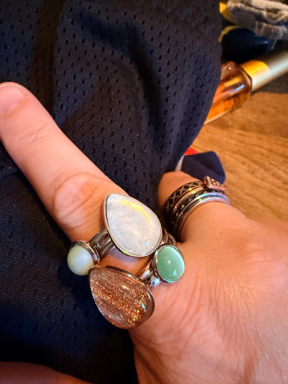 Ixxxi ringen maten 20 en 21, Sieraden, Tassen en Uiterlijk, Gebruikt, 20 of groter, Ophalen of Verzenden, Met edelsteen