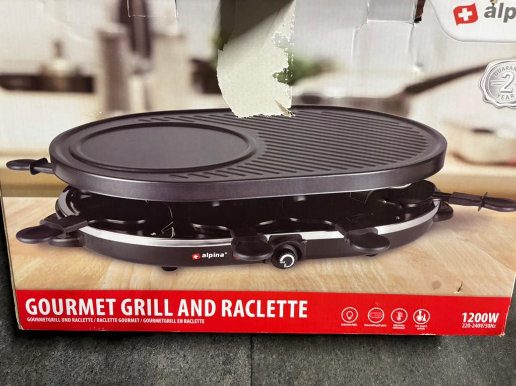 # Gloed Nieuwe Alpina gourmet grill en raclette se#, Ophalen of Verzenden, Nieuw, 8 personen of meer