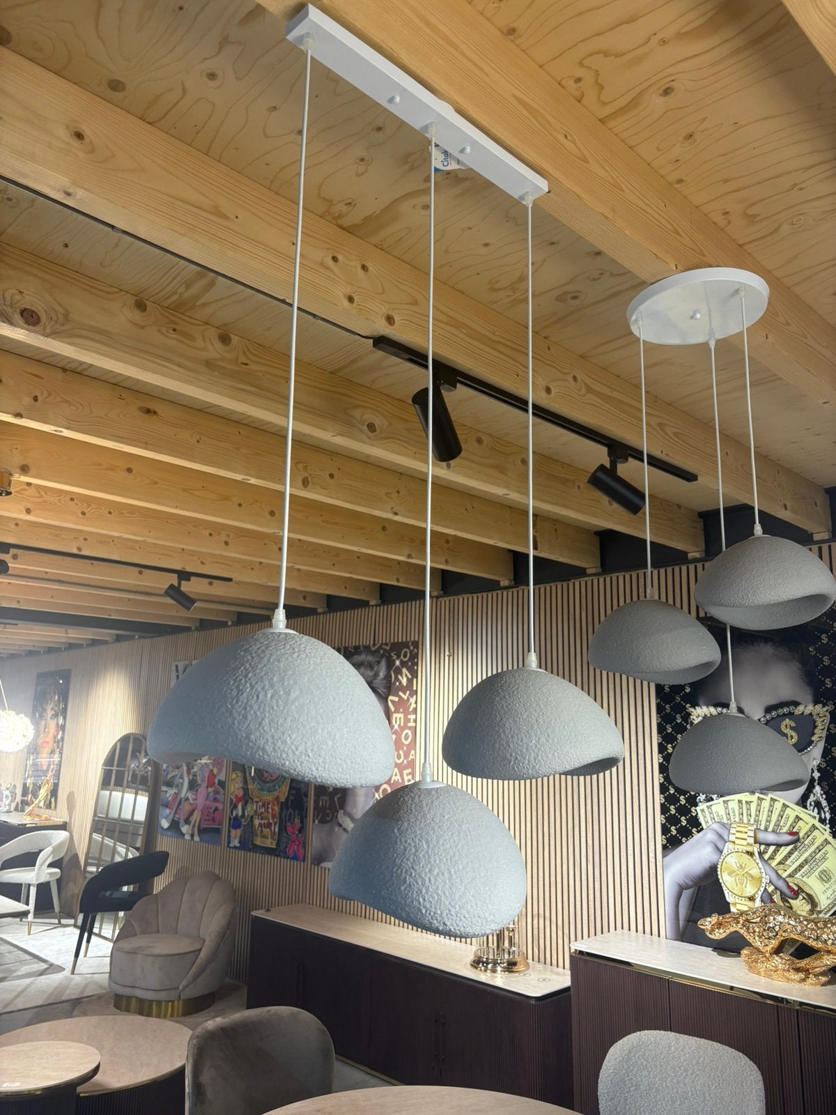 Langwerpig nieuw wabi sabi 3 lichts hanglamp lampen modern, Overige materialen, Nieuw, Wabi sabi, E27 (groot)