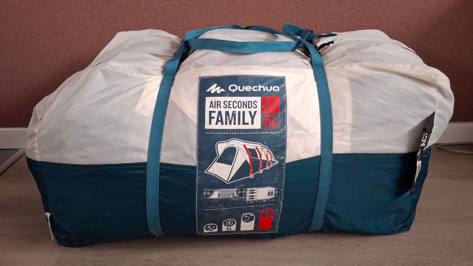 Quechua Air Seconds Family 6.3 XL Fresh & Black (2018), Ophalen, Gebruikt, Tot en met 6