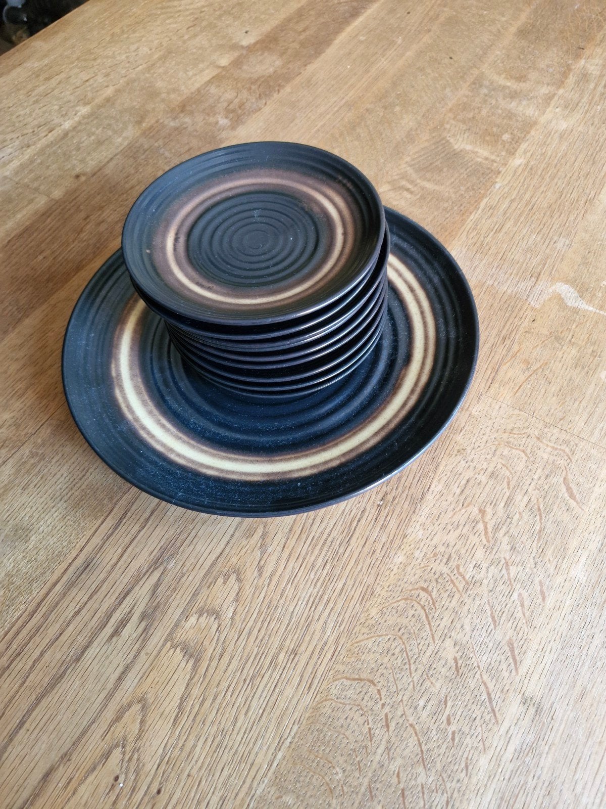 Gebaksset 10delig, vintage, Ophalen, Glas, Overige stijlen