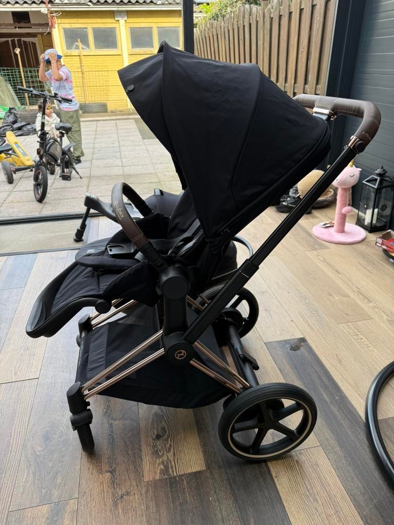 Cybex kinderwagen rose gold met elektrische functie, Ophalen, Zo goed als nieuw, Zonnekap