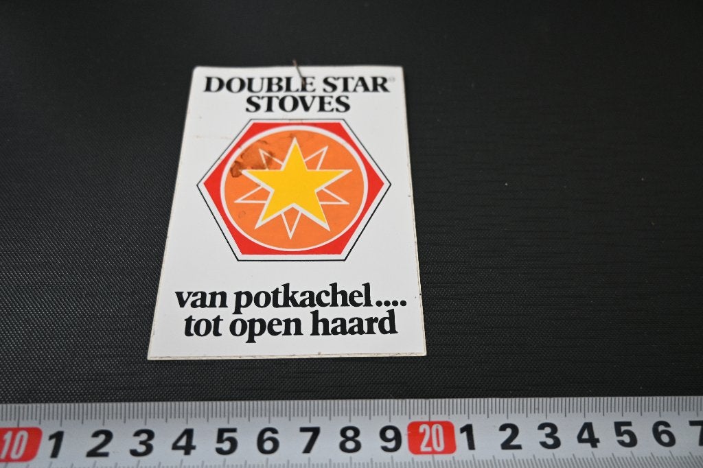 sticker Double Star Stoves van potkachel  tot open haard, Ophalen of Verzenden, Zo goed als nieuw