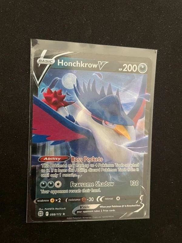 Honchkrow V (BRS 088) - Pokemon Brilliant Stars, Verzenden, Zo goed als nieuw, Losse kaart, Foil