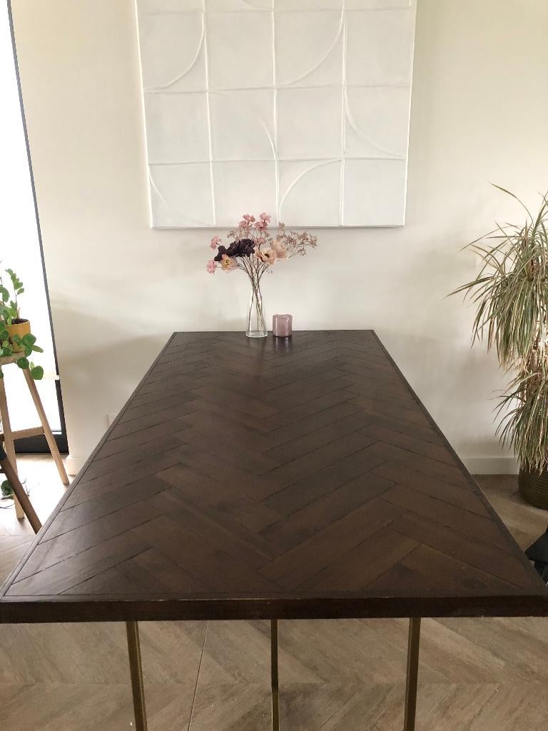 Dutchbone eettafel class 180lx90bx75h, Ophalen, 50 tot 100 cm, Zo goed als nieuw, Vijf personen of meer