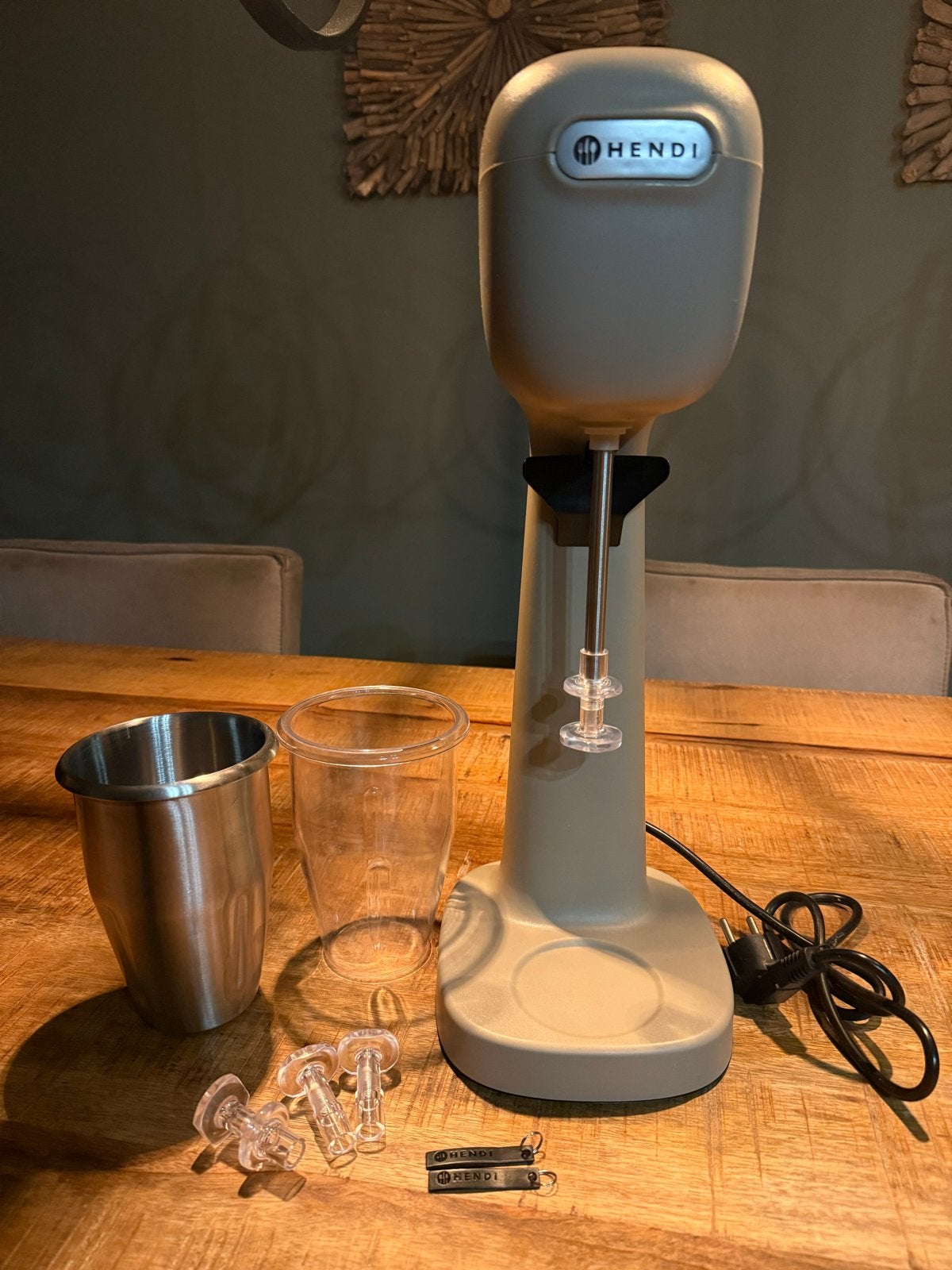 Hendi Milkshake Mixer - Zo goed als nieuw, Witgoed en Apparatuur, 2 snelheden, Ophalen of Verzenden, Zo goed als nieuw, Vaatwasserbestendig