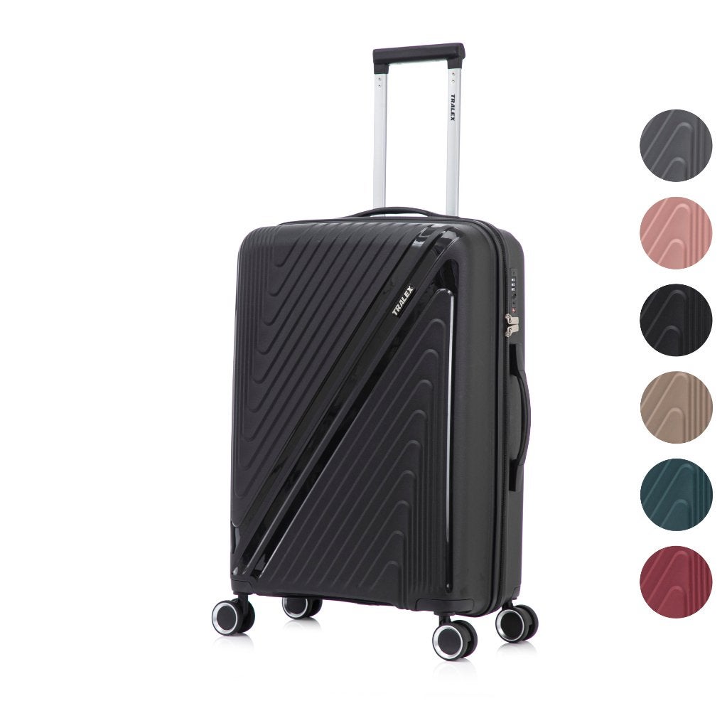 Nieuwe Tralex koffer maat L - 67 Liter - 66x44x26 cm Zwart, Hard kunststof, Nieuw, Ophalen of Verzenden, Babijhandel@gmail.com