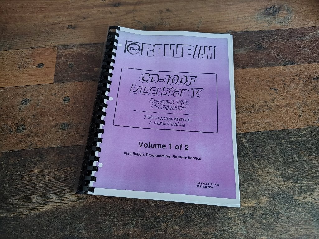 Service Manual: Rowe-AMi 100-CD/F (1996) jukebox nieuw !!, Verzenden, Nieuw, 1950 tot 1960, Seeburg