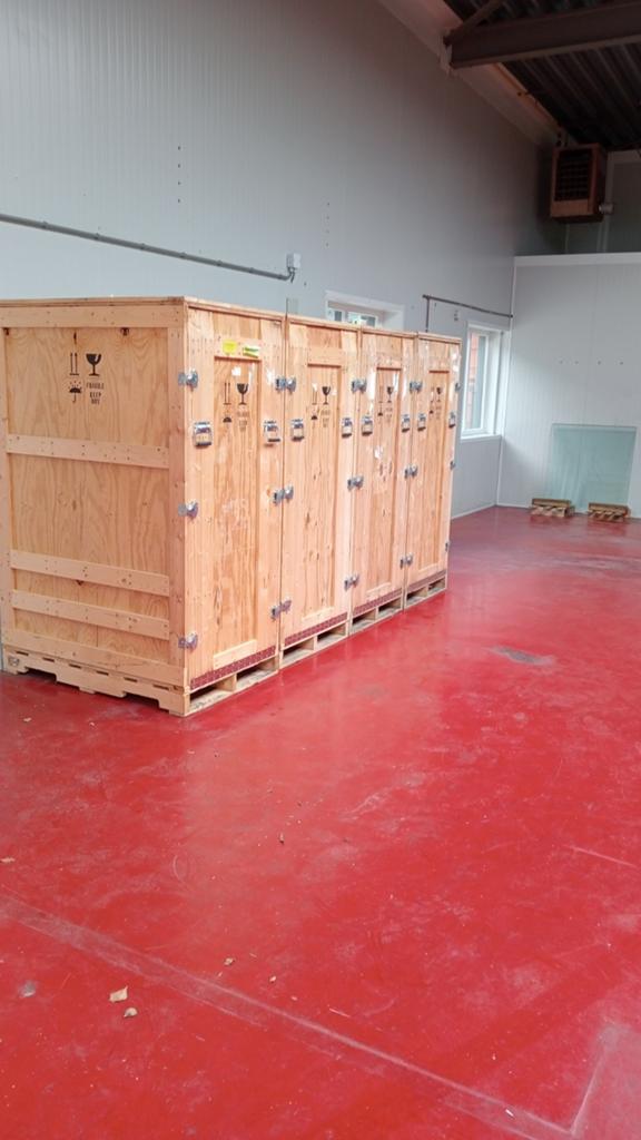 Verhuis/Transportkisten - Industriële Kast/Zadelkast, Huis en Inrichting, Gebruikt, 100 tot 150 cm, Ophalen of Verzenden, 75 tot 100 cm