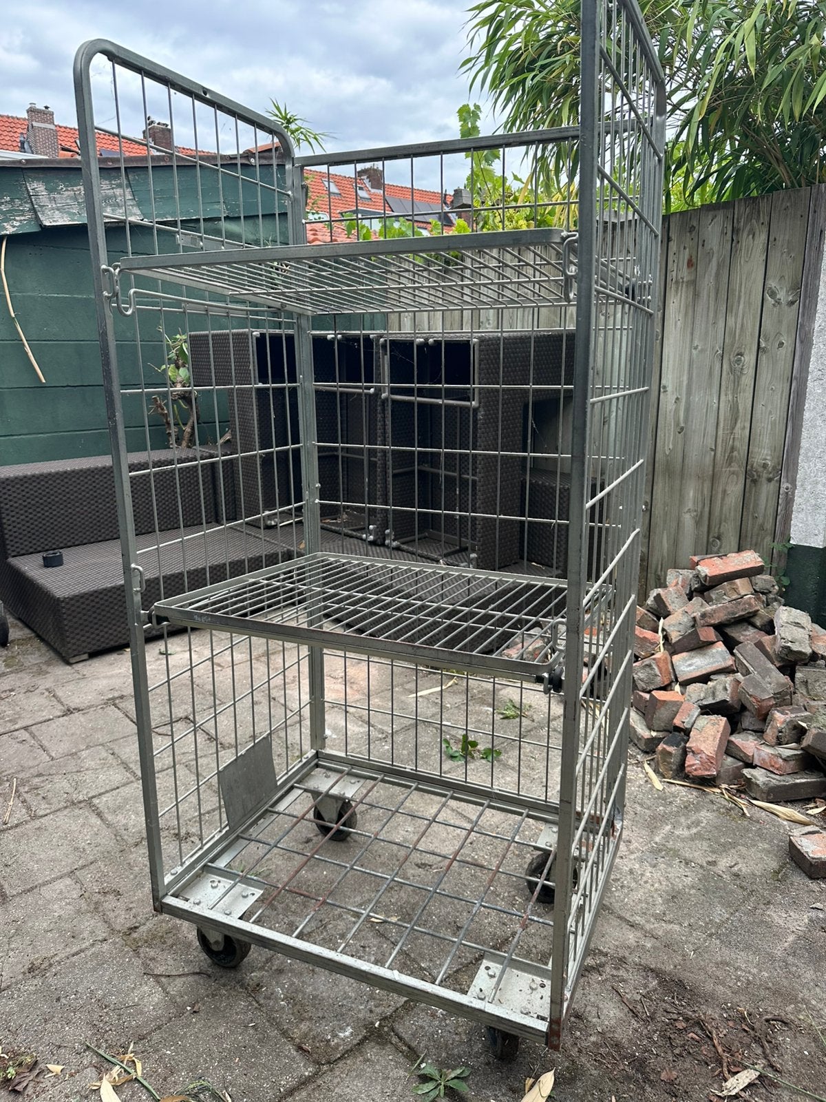 Rolcontainer, 100 liter of meer, Ophalen, Gebruikt, Transportkar