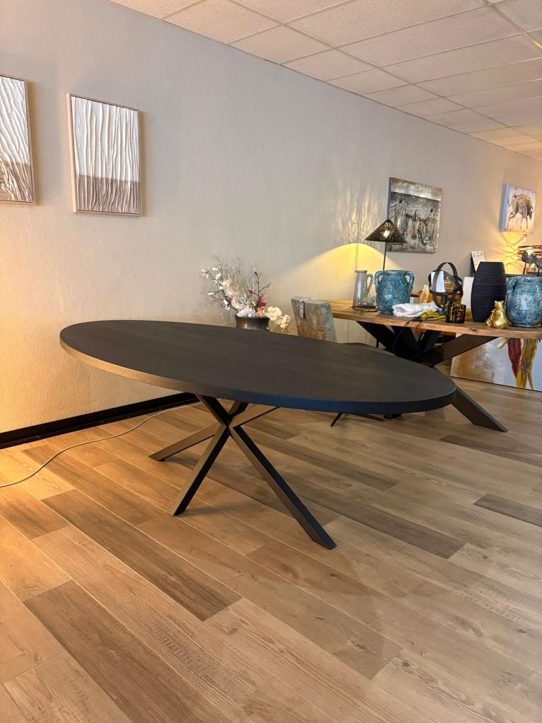 Ovale tafel, Huis en Inrichting, Ophalen, 100 tot 150 cm, Vijf personen of meer, Eikenhout
