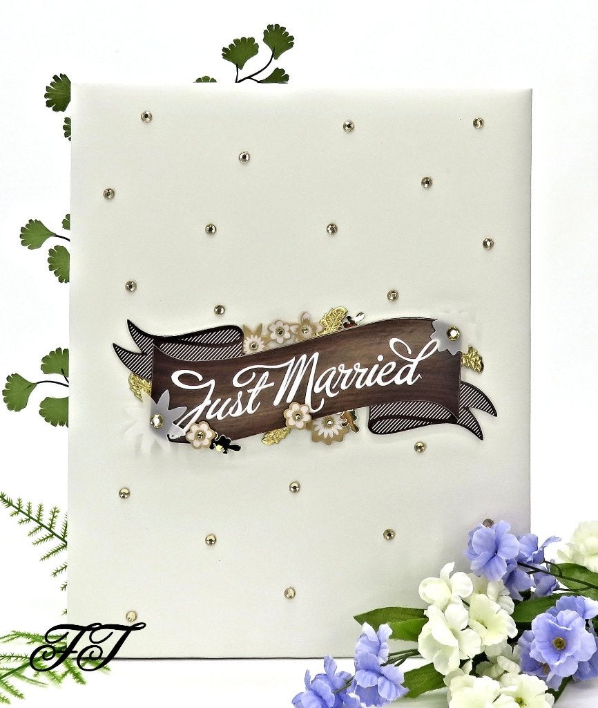 Een schitterende "Just Married" gastenboek., Ophalen of Verzenden, Nieuw, Feestartikel, Geboorte of Huwelijk