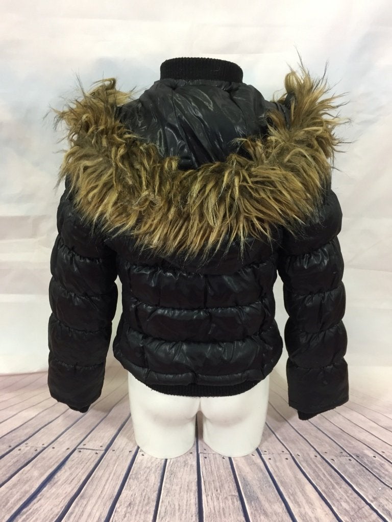 Coolcat winterjas met fake fur kraag 122/128 (2C1), Tweedehands verkoop, Tweedehands verkoop, Gebruikt, Ophalen of Verzenden
