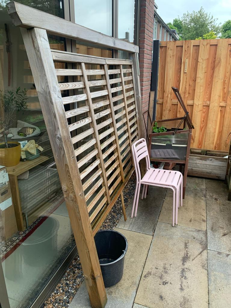 Houten planten klimrek voor tuin of terras, Tuin en Terras, Tuinhekken en Hekwerk, Ophalen, Gebruikt, Hout, Overige typen
