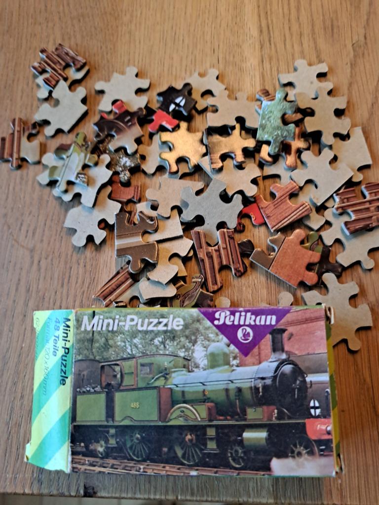 Puzzel stoomlocomotief, Ophalen of Verzenden, Minder dan 500 stukjes, Zo goed als nieuw