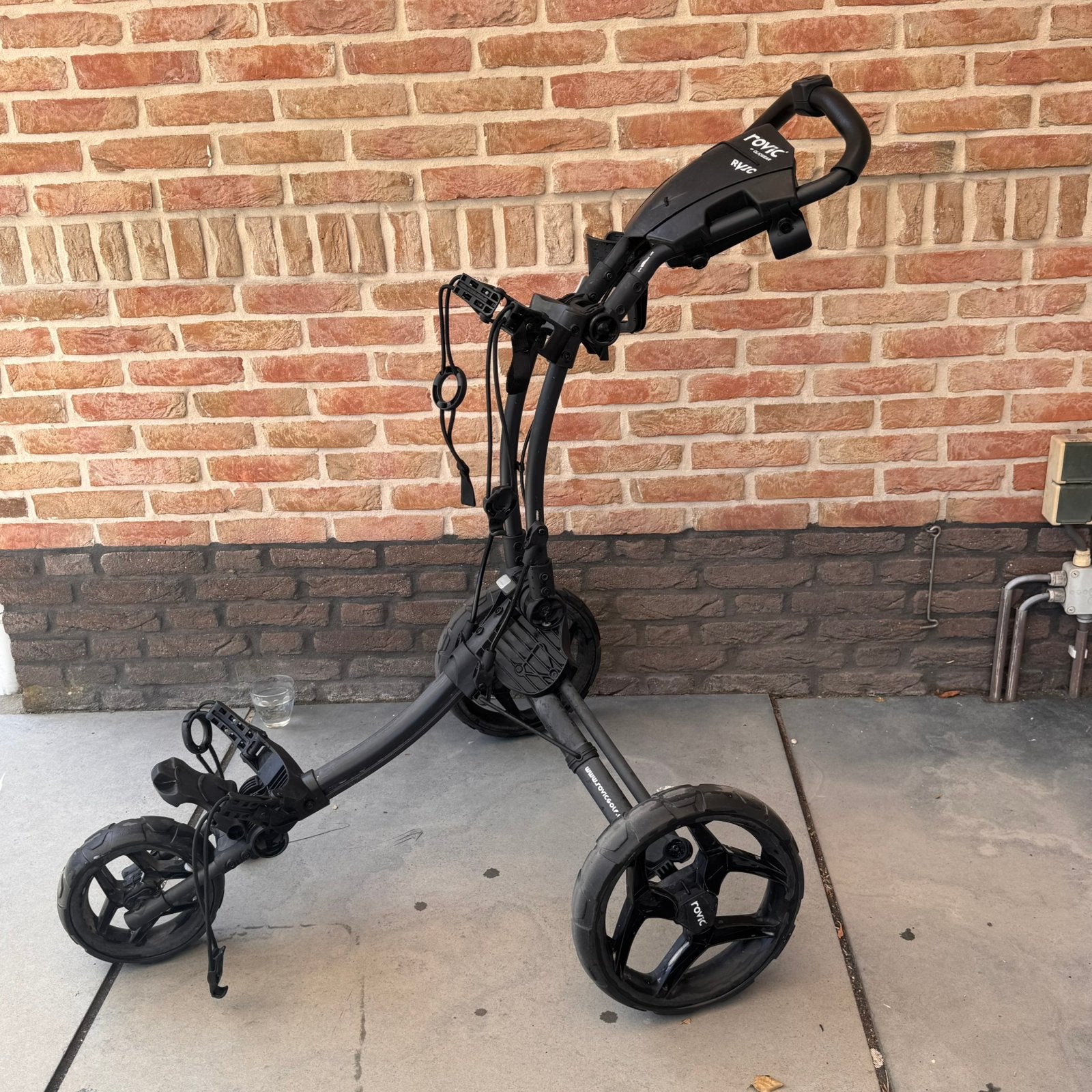 Clicgear rovic trolley pushcar zwart golf, Sport en Fitness, Golf, Ophalen of Verzenden, Gebruikt, Golfkar