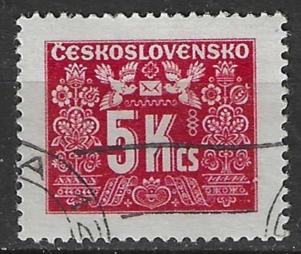 Tsjechoslowakije 1946/1948 - Yvert 77TX - Takszegel 5 k (ST), Postzegels en Munten, Postzegels | Europa | Overig, Verzenden, Overige landen