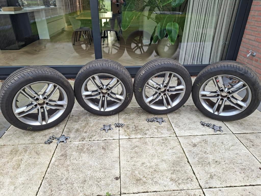 Audi velgen met Vredestein zomerbanden 245/45 R, Auto-onderdelen, Banden en Velgen, Ophalen, 18 inch, Banden en Velgen, Personenwagen