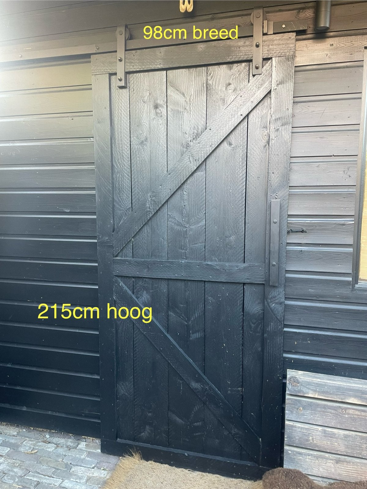 Schuifdeur • Barndeur • incl rails • 89x215cm • douglas, Ophalen, Binnendeur, Zo goed als nieuw, Schuifdeur