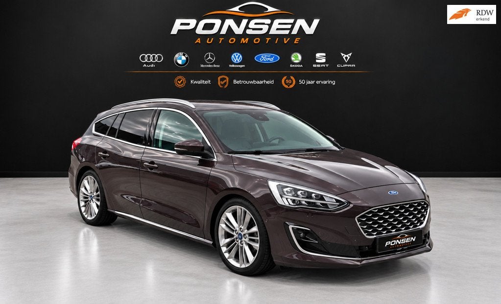 Ford Focus Wagon 1.0 EcoBoost Titanium Business pano autom v, 125 pk, Gebruikt, Euro 6, Overige kleuren