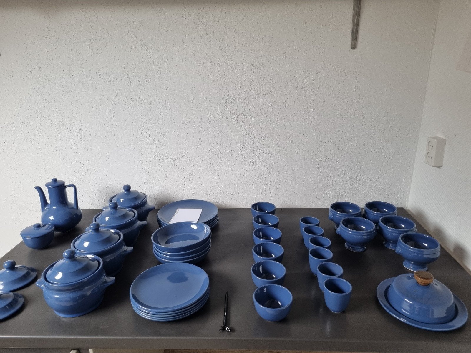 Uitgebreid blauw servies Bijenkorf: 50+ delig, Ophalen, Porselein, Overige stijlen