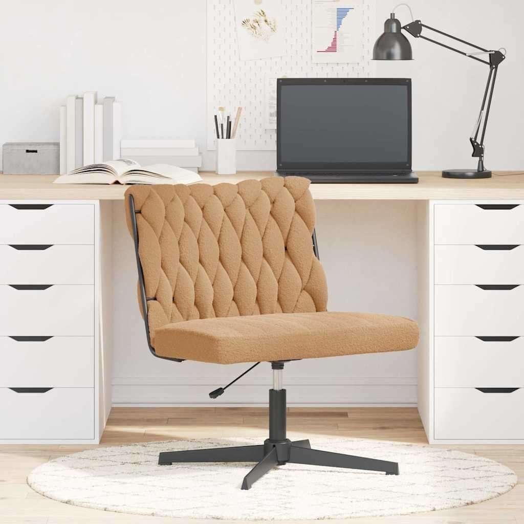 Bureaustoel beige wolachtige stof verstelbaar, Verzenden, Nieuw, Beige