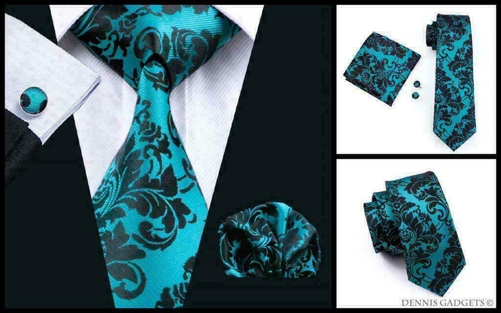 Dennis Gadgets: 100 % zijden stropdas ( 3 delig !! ) DG0769, Ophalen of Verzenden, Nieuw, Blauw, Met patroon