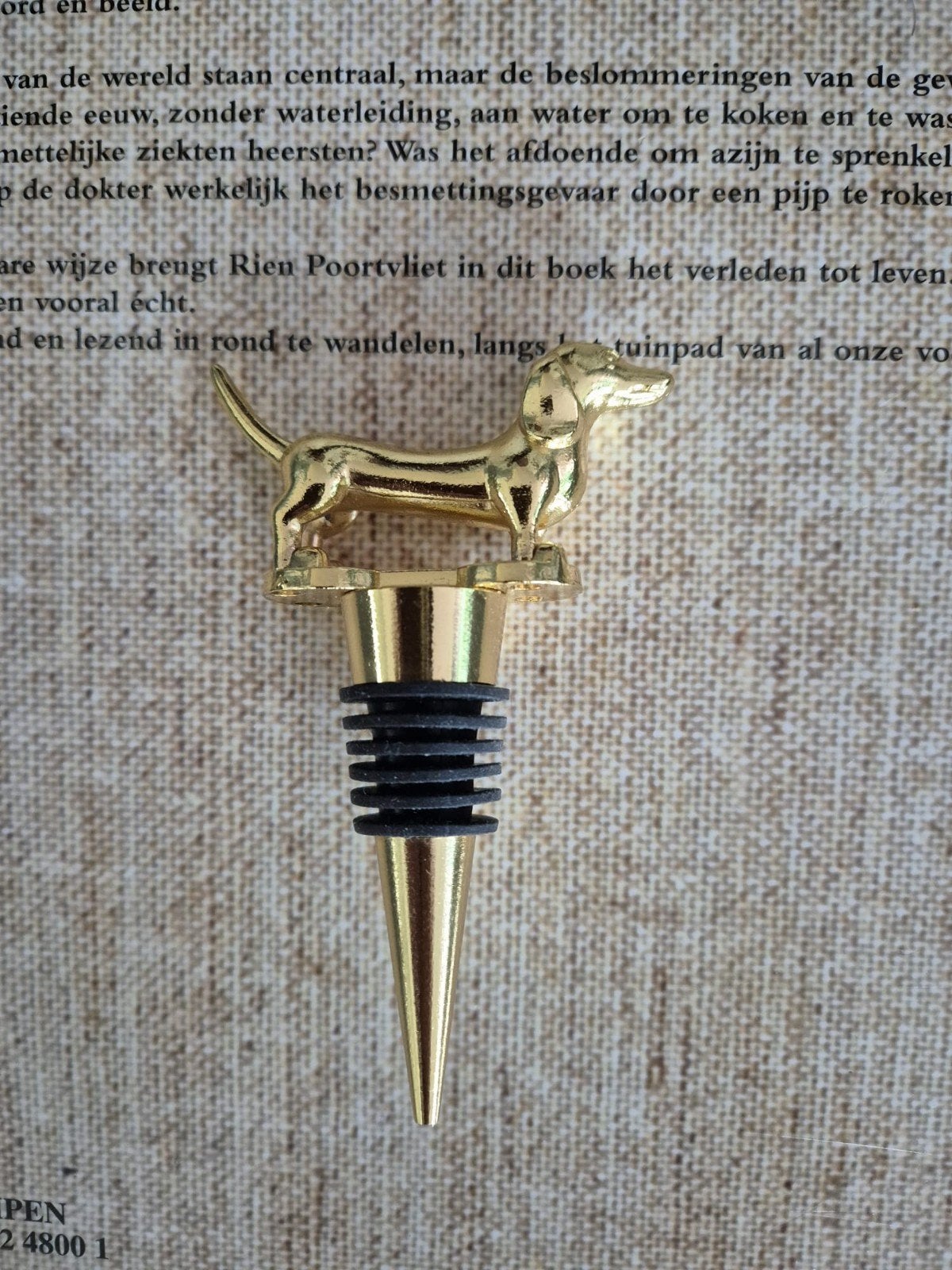 teckel wijnflesstopper, Verzenden, Nieuw