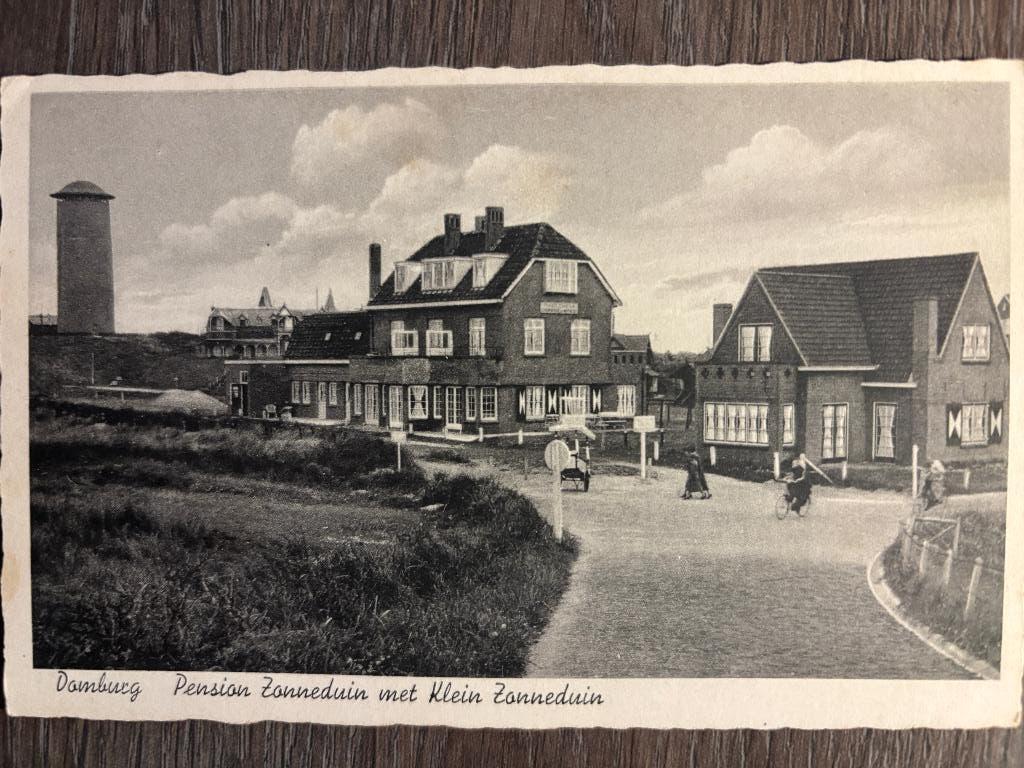 Ansichtkaart Domburg - Pension Zonneduin, Ophalen of Verzenden, 1940 tot 1960, Ongelopen, Zeeland