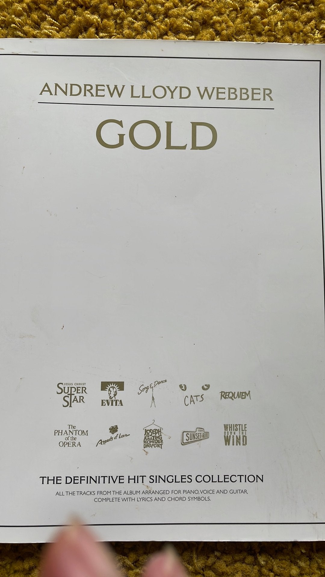 Andrew Lloyd Webber GOLD the definitive hit singles coll., Ophalen of Verzenden, Zo goed als nieuw