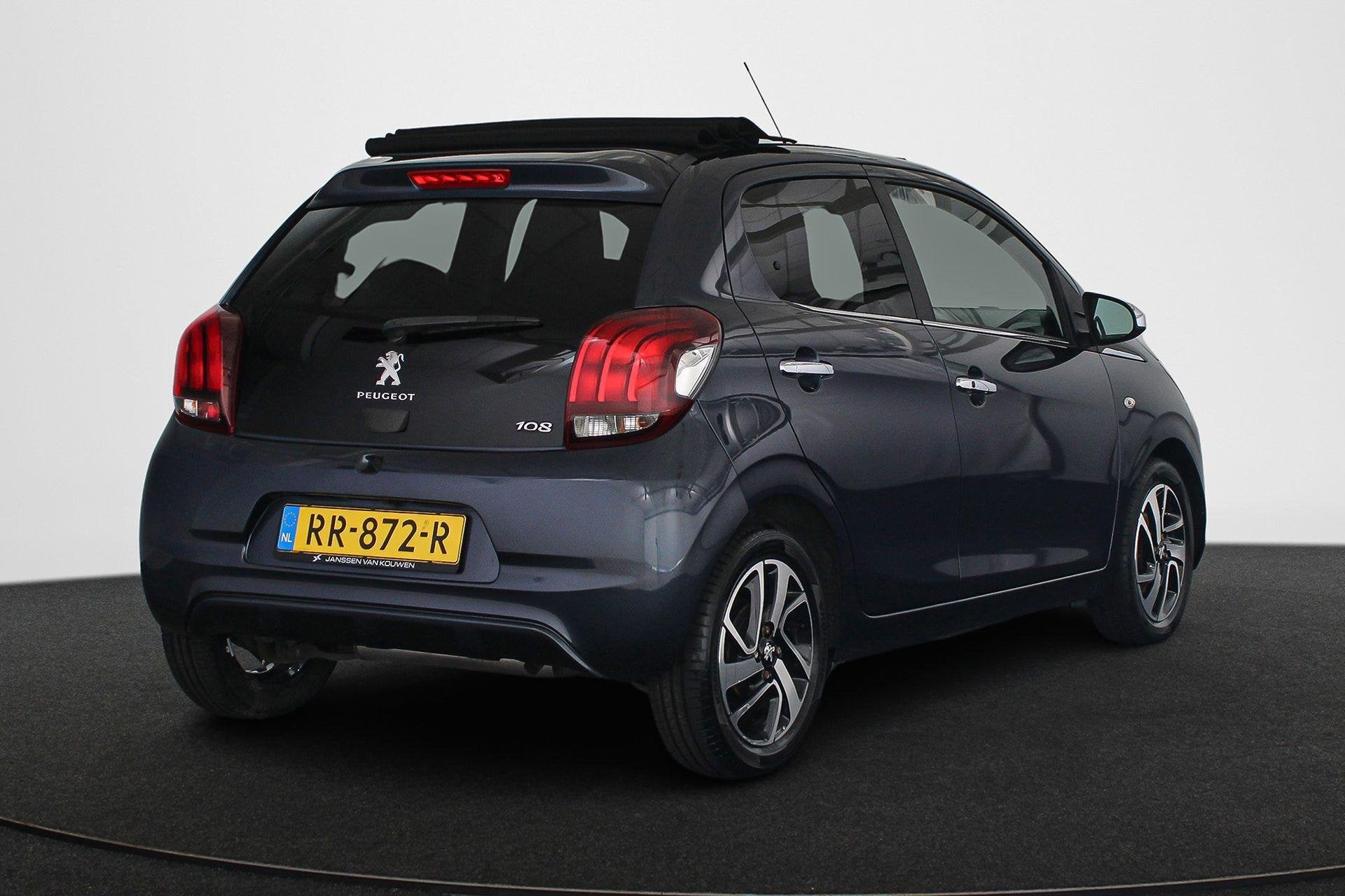 Peugeot 108 1.0 e-VTi Allure TOP! Leder Stoelverwarming Acht, Auto's, Peugeot, Voorwielaandrijving, Gebruikt, Cabriolet, 68 pk