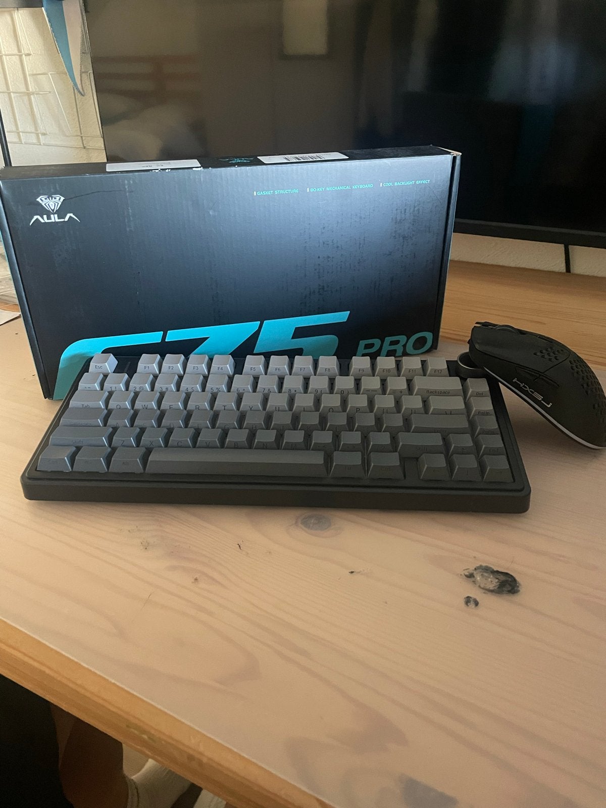 AULA F75 PRO Toetsenbord en FuegoBird T66 Muis Set, Rechtshandig, Muis, Gaming muis, Ophalen of Verzenden