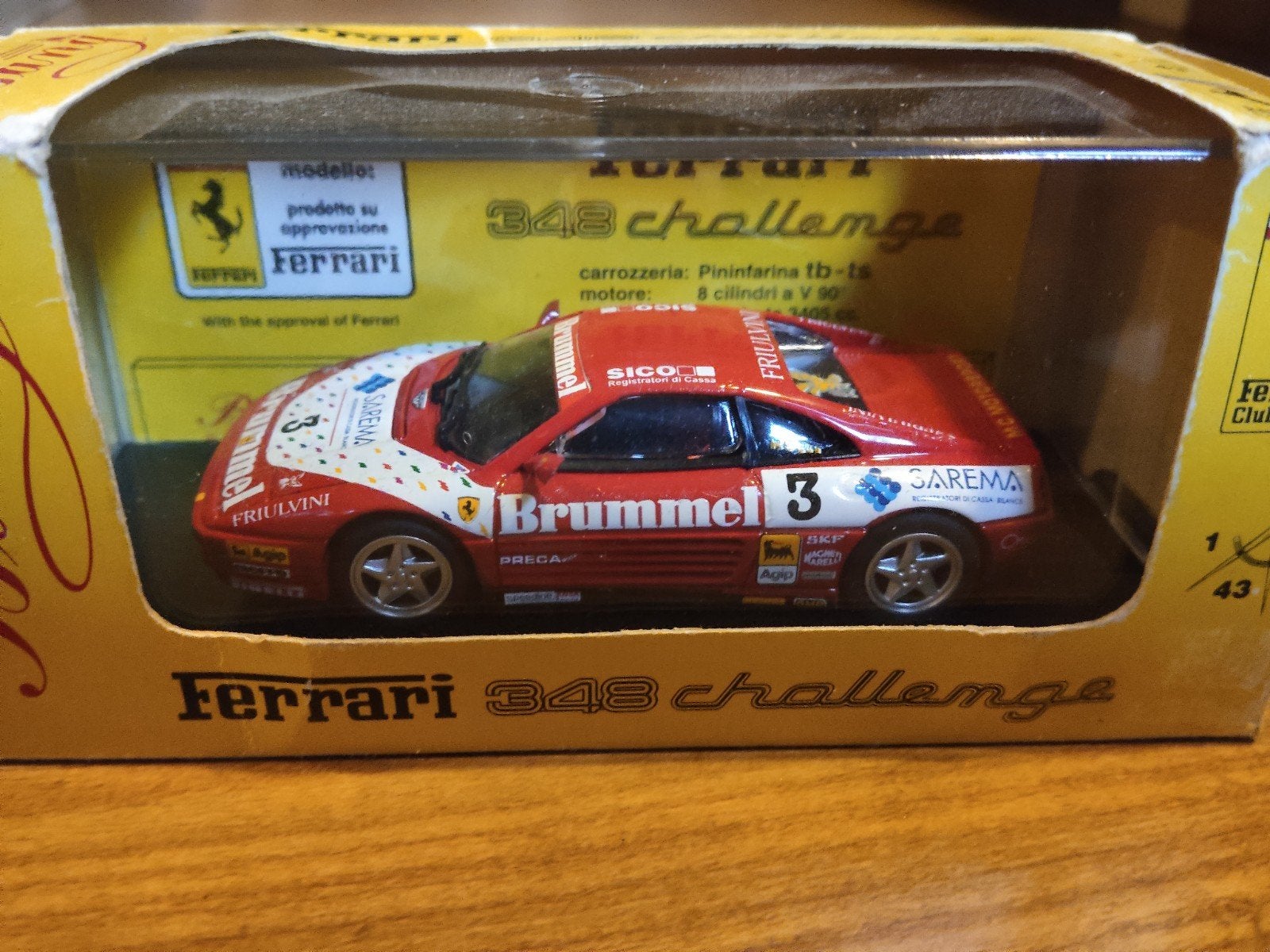 Bang Ferrari 348 Challenge 1994 1:43, Hobby en Vrije tijd, Ophalen of Verzenden, Zo goed als nieuw, Auto, Overige merken